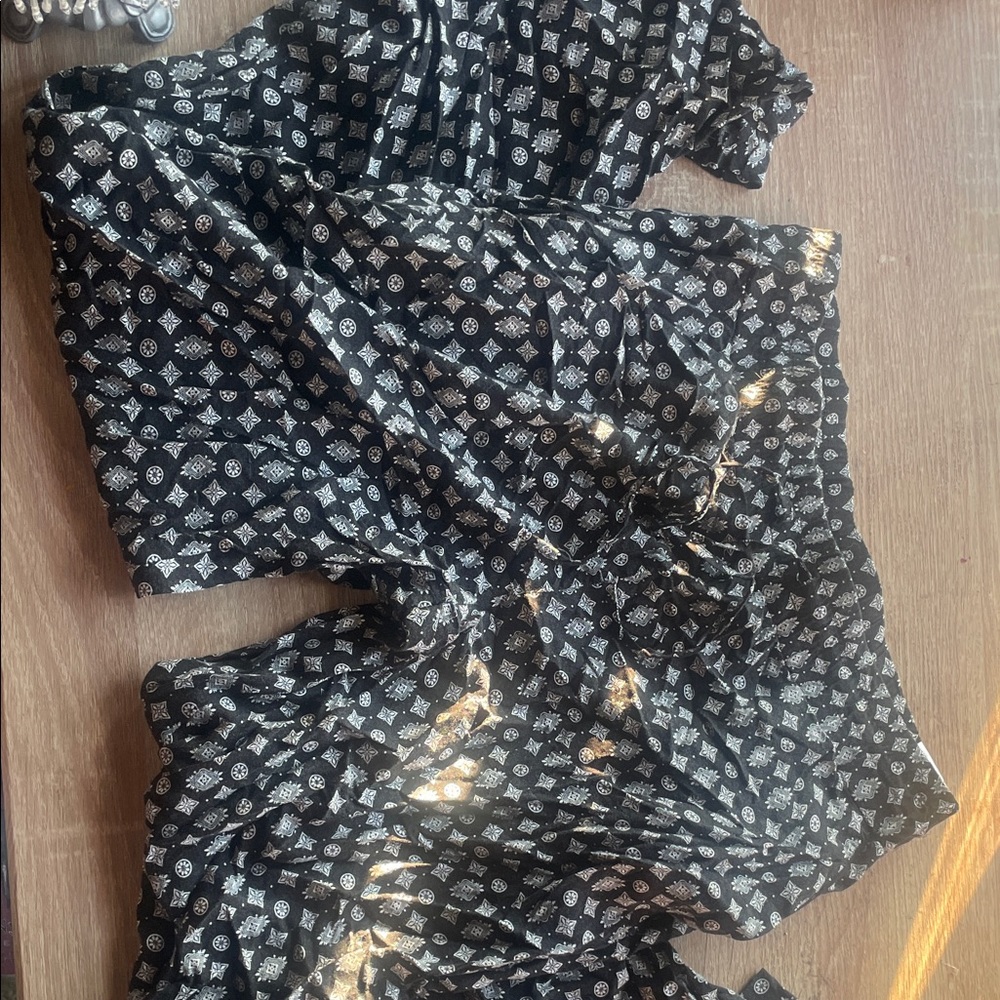 Maurices Black and White Patterned Pants